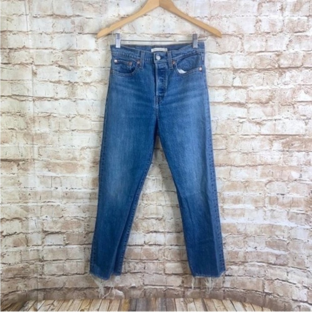 LEVI'S Wedgie High Waisted Straight Button Fly Jeans Love Triangle 26